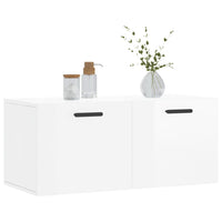 Mobile a Parete Bianco Lucido 80x36,5x35 cm Legno Multistratocod mxl 103927