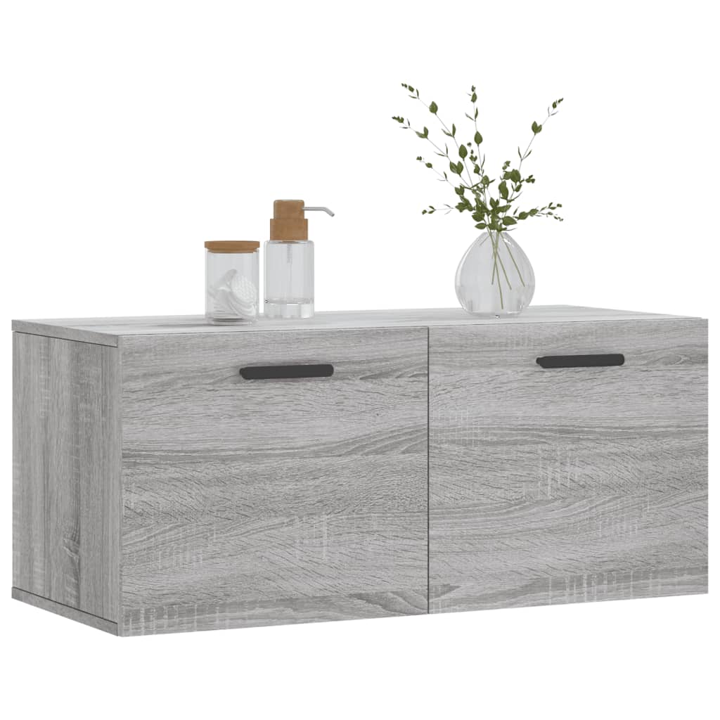 Mobile a Parete Grigio Sonoma 80x36,5x35cm in Legno Multistratocod mxl 104864