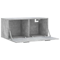 Mobile a Parete Grigio Cemento 80x36,5x35 cm Legno Multistrato 830096