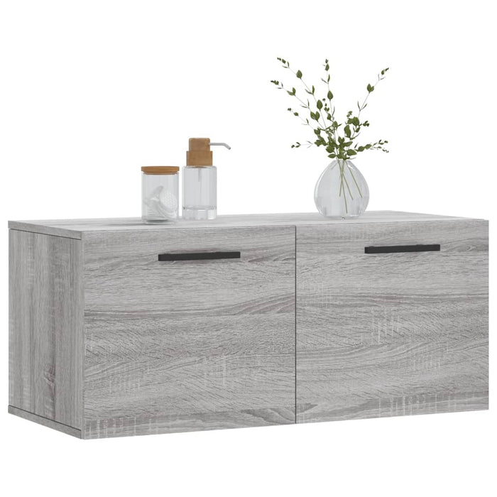 Mobile a Parete Grigio Sonoma 80x36,5x35cm in Legno Multistratocod mxl 128836