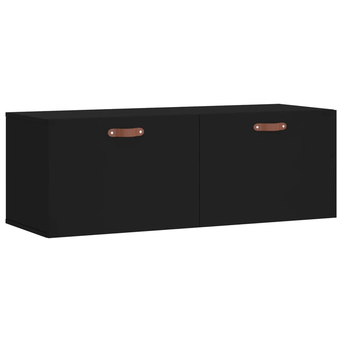 Mobile a Parete Nero 100x36,5x35 cm in Legno Multistrato 830109