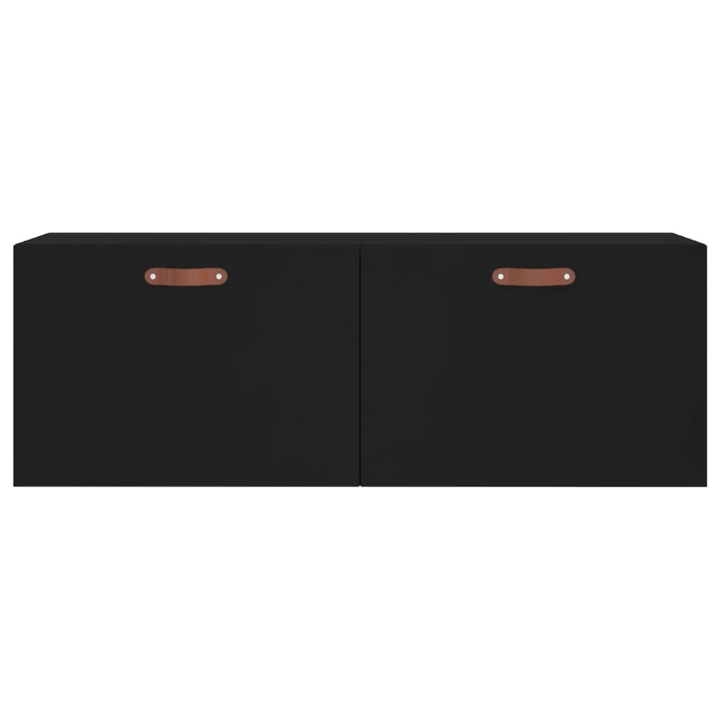 Mobile a Parete Nero 100x36,5x35 cm in Legno Multistrato 830109