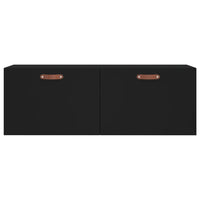 Mobile a Parete Nero 100x36,5x35 cm in Legno Multistrato 830109