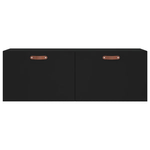 Mobile a Parete Nero 100x36,5x35 cm in Legno Multistrato 830109