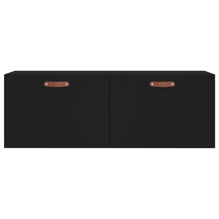 Mobile a Parete Nero 100x36,5x35 cm in Legno Multistrato 830109