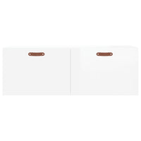 Mobile a Parete Bianco Lucido 100x36,5x35 cm Legno Multistrato 830110