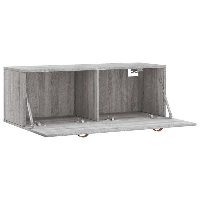 Mobile a Parete Grigio Sonoma 100x36,5x35 cm Legno Multistrato 830114