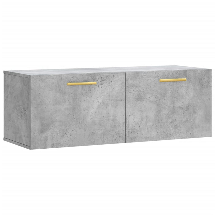 Mobile a Parete Grigio Cemento 100x36,5x35 cm Legno Multistrato 830120