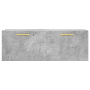 Mobile a Parete Grigio Cemento 100x36,5x35 cm Legno Multistrato 830120