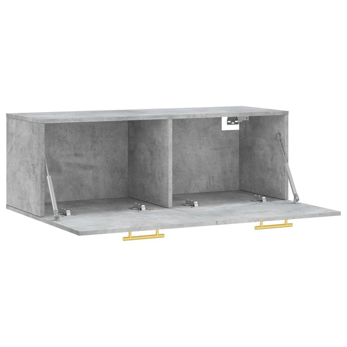 Mobile a Parete Grigio Cemento 100x36,5x35 cm Legno Multistrato 830120