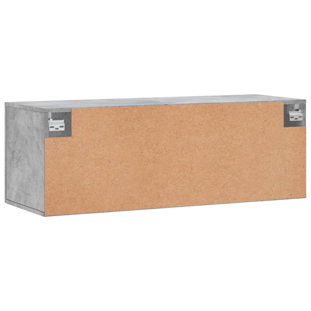 Mobile a Parete Grigio Cemento 100x36,5x35 cm Legno Multistrato 830120