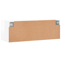 Mobile a Parete Bianco Lucido 100x36,5x35 cm Legno Multistrato 830126