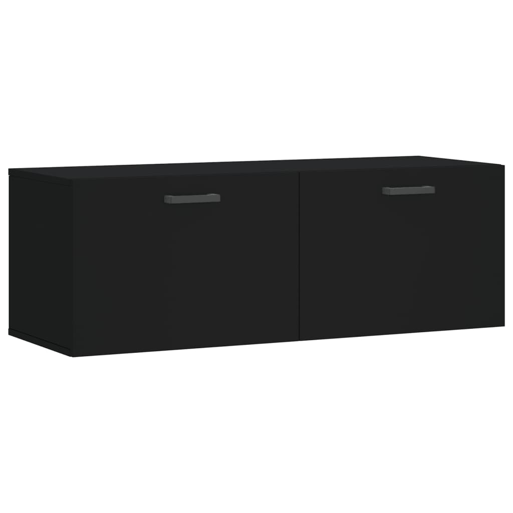 Mobile a Parete Nero 100x36,5x35 cm in Legno Multistratocod mxl 127162