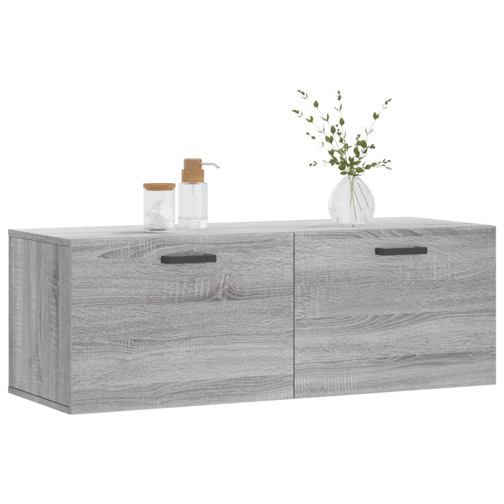 Mobile a Parete Grigio Sonoma 100x36,5x35 cm Legno Multistrato 830138