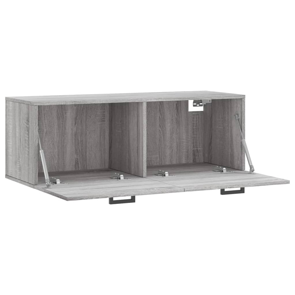 Mobile a Parete Grigio Sonoma 100x36,5x35 cm Legno Multistrato 830138