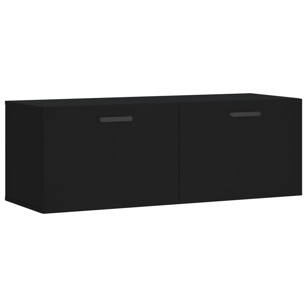 Mobile a Parete Nero 100x36,5x35 cm in Legno Multistratocod mxl 103171