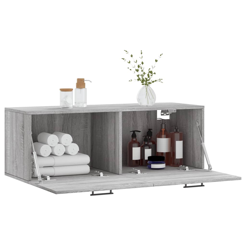 Mobile a Parete Grigio Sonoma 100x36,5x35 cm Legno Multistrato 830146