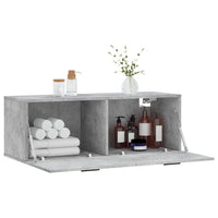 Mobile a Parete Grigio Cemento 100x36,5x35 cm Legno Multistrato 830152