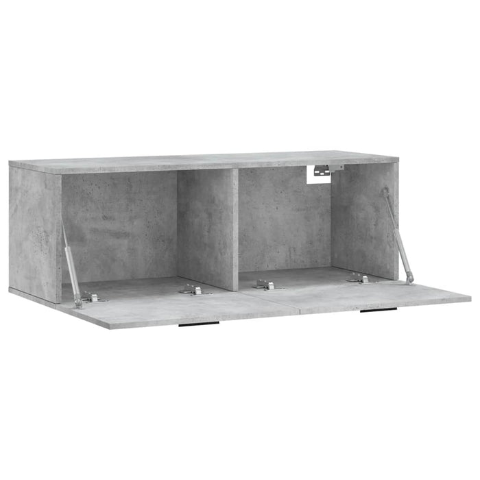 Mobile a Parete Grigio Cemento 100x36,5x35 cm Legno Multistrato 830152