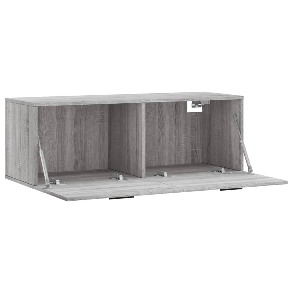 Mobile a Parete Grigio Sonoma 100x36,5x35 cm Legno Multistrato 830154