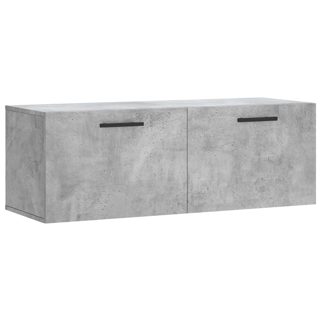 Mobile a Parete Grigio Cemento 100x36,5x35 cm Legno Multistrato 830160