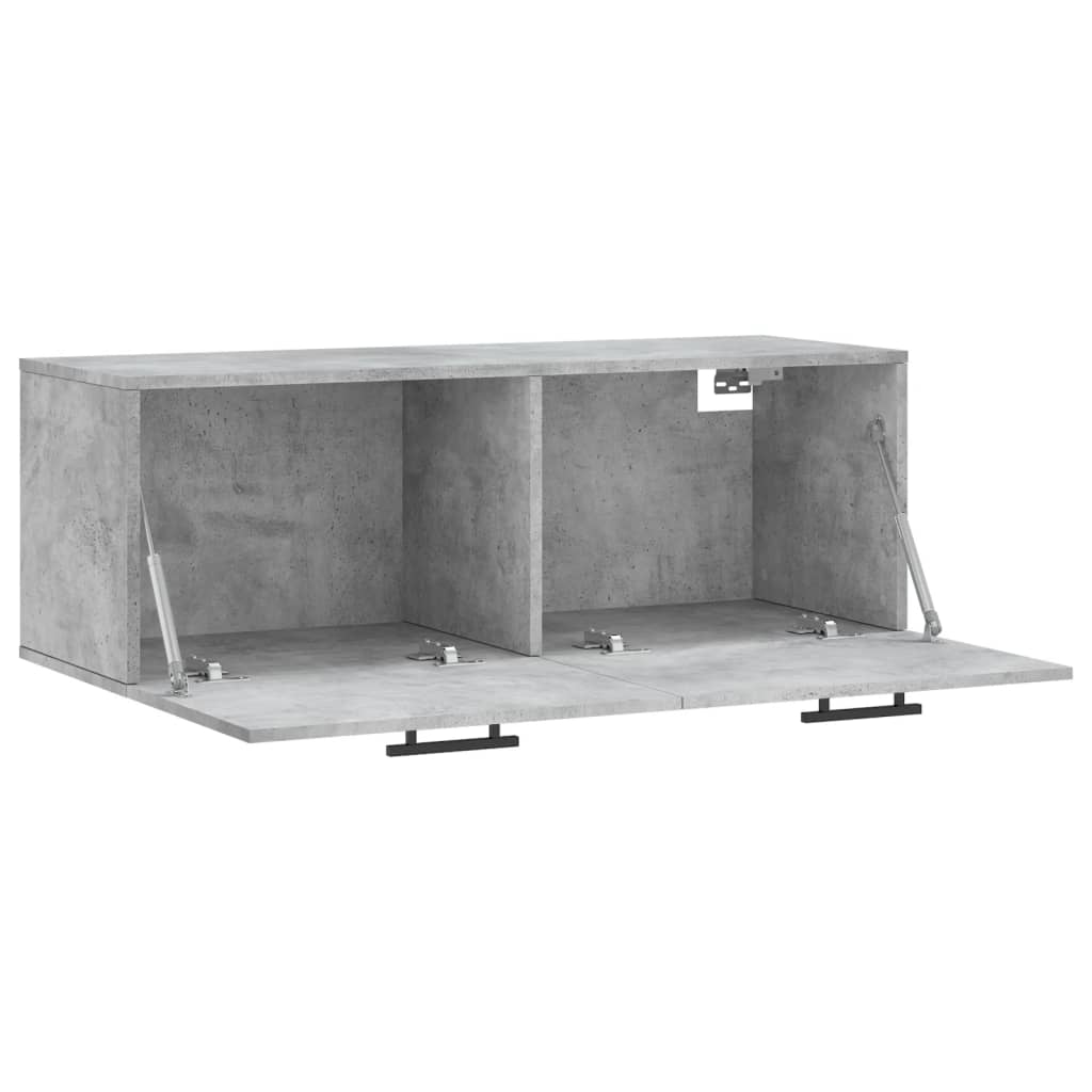 Mobile a Parete Grigio Cemento 100x36,5x35 cm Legno Multistrato 830160