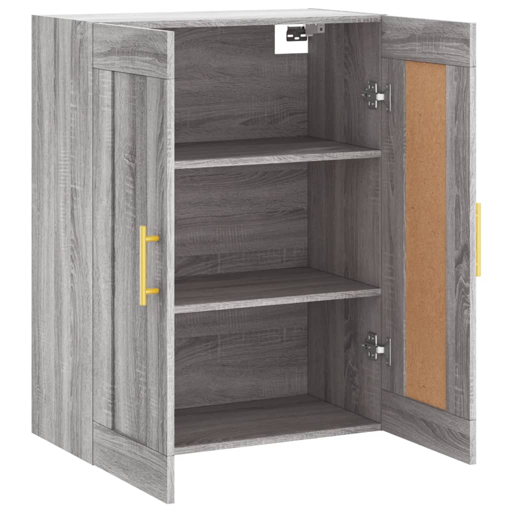 Mobile a Parete Grigio Sonoma 69,5x34x90 cm Legno Multistrato 830370