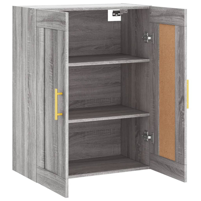 Mobile a Parete Grigio Sonoma 69,5x34x90 cm Legno Multistrato 830370