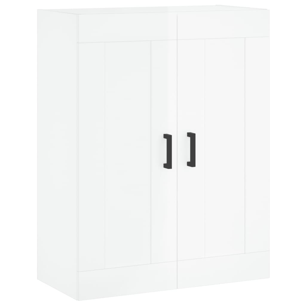 Mobile a Parete Bianco Lucido 69,5x34x90 cm Legno Multistratocod mxl 103992