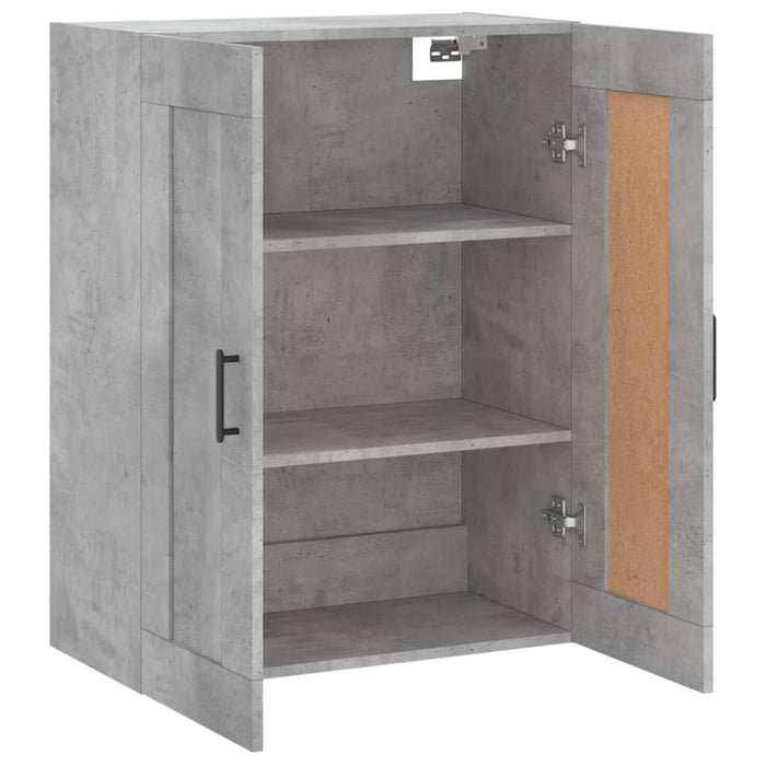 Mobile a Parete Grigio Cemento 69,5x34x90 cm Legno Multistrato 830392