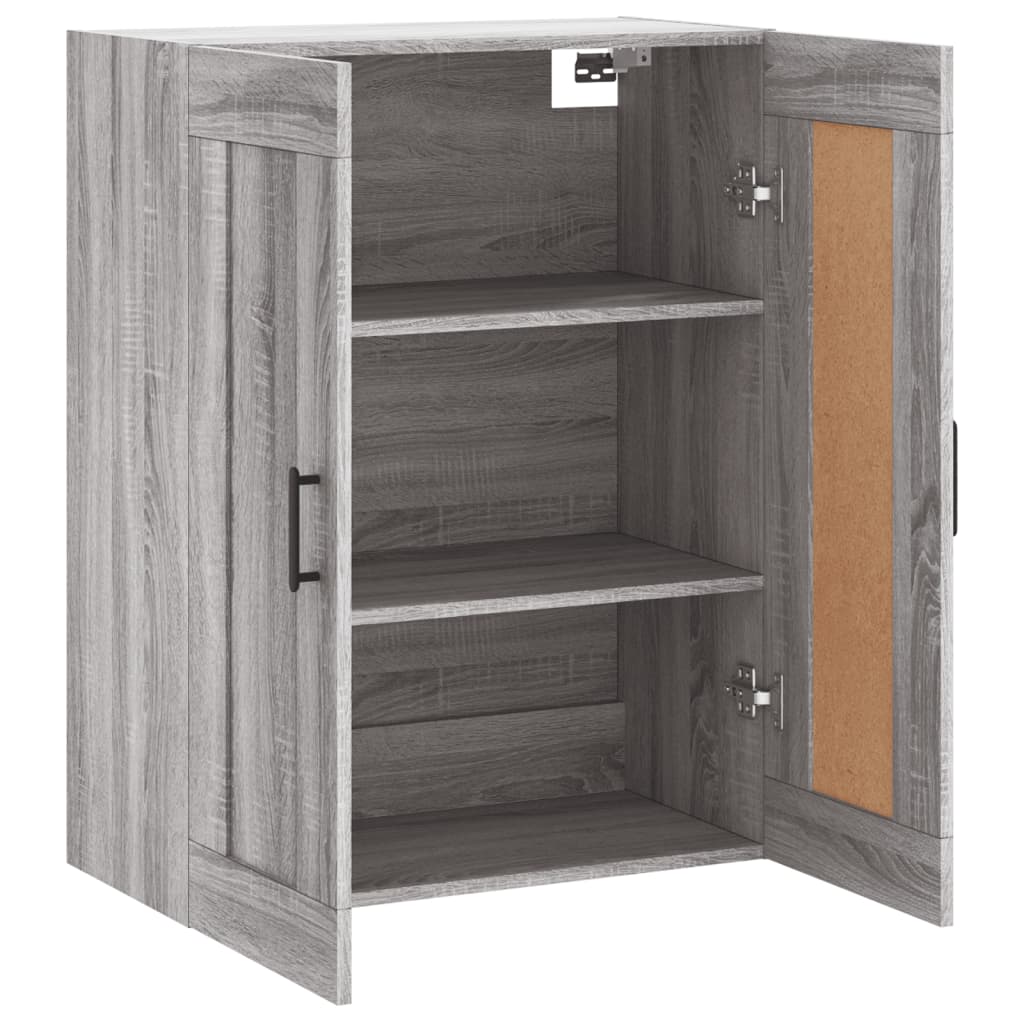 Mobile a Parete Grigio Sonoma 69,5x34x90 cm Legno Multistrato 830394