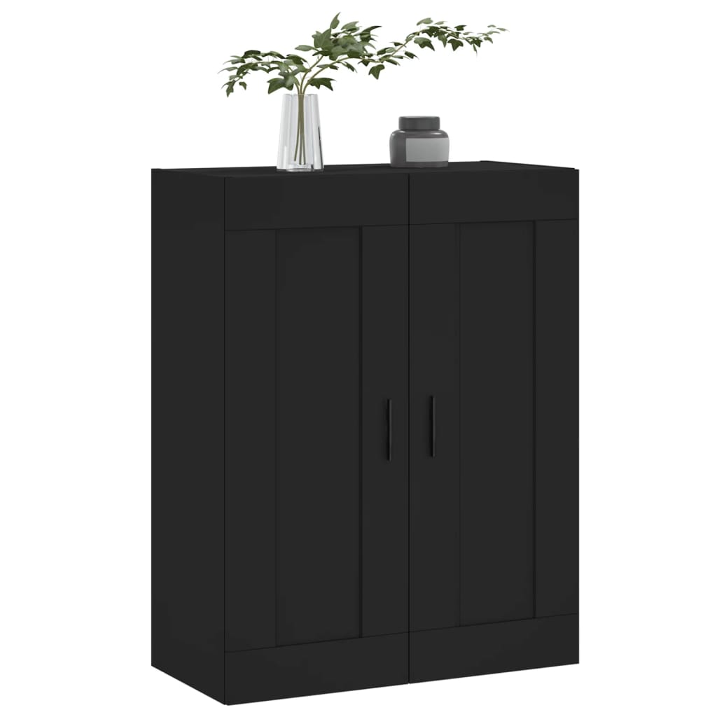 Mobile a Parete Nero 69,5x34,90 cm in Legno Multistrato 830397