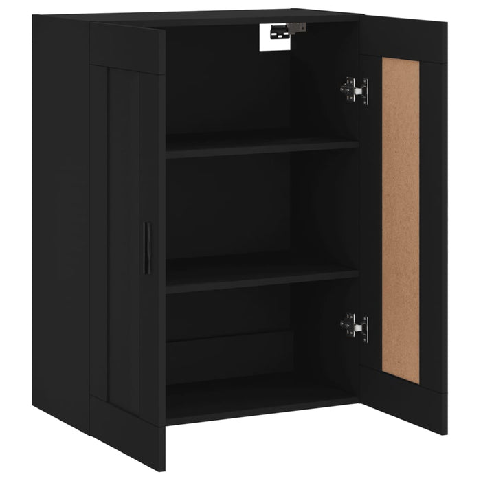 Mobile a Parete Nero 69,5x34,90 cm in Legno Multistrato 830397