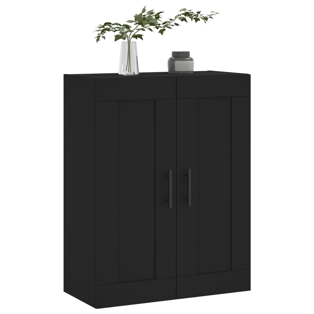 Mobile a Parete Nero 69,5x34,90 cm in Legno Multistrato 830405