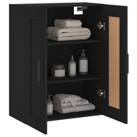 Mobile a Parete Nero 69,5x34,90 cm in Legno Multistrato 830405