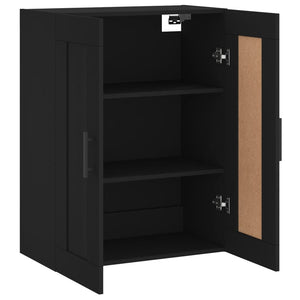 Mobile a Parete Nero 69,5x34,90 cm in Legno Multistrato 830405