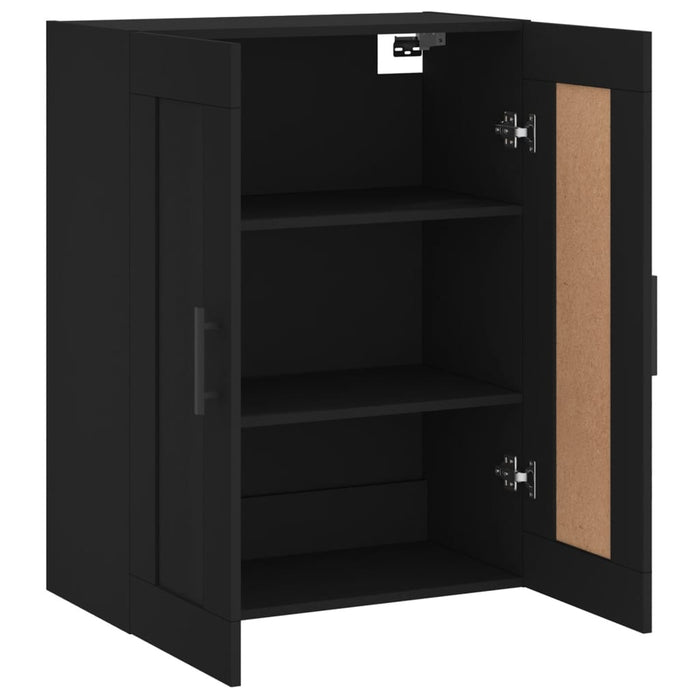 Mobile a Parete Nero 69,5x34,90 cm in Legno Multistrato 830405