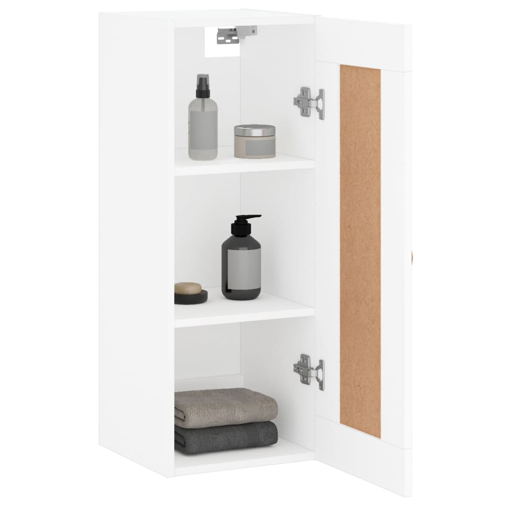 Mobile a Parete Bianco 34,5x34x90 cm in Legno Multistrato 830476