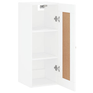 Mobile a Parete Bianco 34,5x34x90 cm in Legno Multistrato 830476