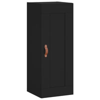 Mobile a Parete Nero 34,5x34x90 cm in Legno Multistrato 830477