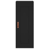 Mobile a Parete Nero 34,5x34x90 cm in Legno Multistrato 830477