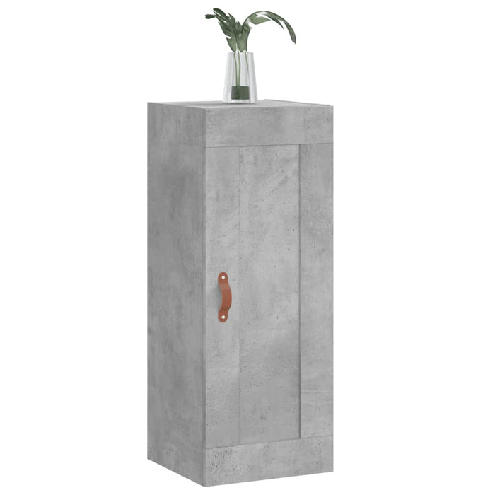 Mobile a Parete Grigio Cemento 34,5x34x90 cm Legno Multistrato 830480