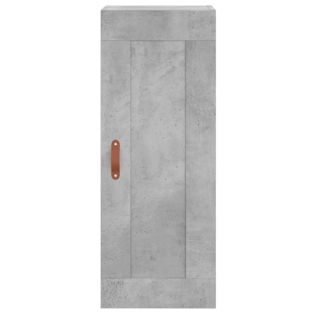 Mobile a Parete Grigio Cemento 34,5x34x90 cm Legno Multistrato 830480