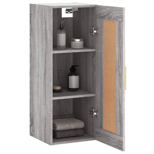 Mobile a Parete Grigio Sonoma 34,5x34x90 cm Legno Multistrato 830490