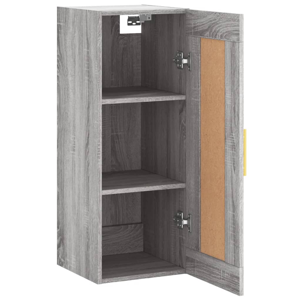 Mobile a Parete Grigio Sonoma 34,5x34x90 cm Legno Multistrato 830490