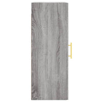 Mobile a Parete Grigio Sonoma 34,5x34x90 cm Legno Multistrato 830490