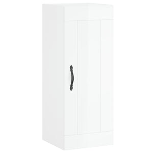 Mobile Parete Bianco Lucido 34,5x34x90 cm in Legno Multistrato 830494