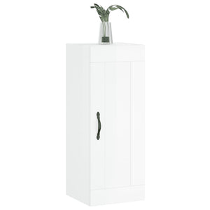 Mobile Parete Bianco Lucido 34,5x34x90 cm in Legno Multistrato 830494