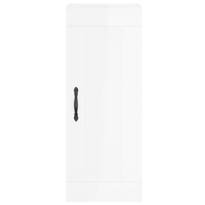 Mobile Parete Bianco Lucido 34,5x34x90 cm in Legno Multistrato 830494