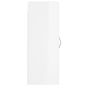 Mobile Parete Bianco Lucido 34,5x34x90 cm in Legno Multistrato 830494